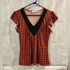 Short sleeve v neck blouse Small